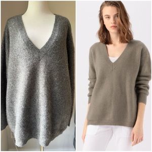 James Perse Gray V-Neck Sweater